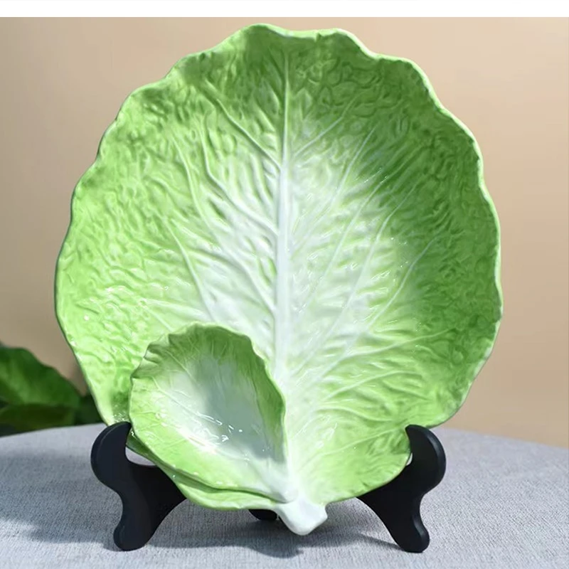 European garden simulation vegetable leaf ceramic plate cabbage large bread French fries dumpling fruit
European garden simulation vegetable leaf ceramic plate cabbage large bread French fries dumpling fruit