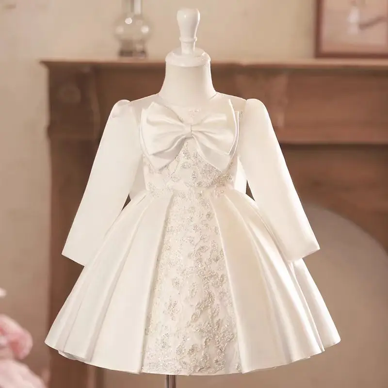 Jill Wish Elegant White Girl Dress Long Sleeve Lace for Eid Knee Length Princess Kids Wedding Toddler Birthday Party Gowns J476
Jill Wish Elegant White Girl Dress Long Sleeve Lace for Eid Knee Length Princess Kids Wedding Toddler Birthday Party Gowns J476