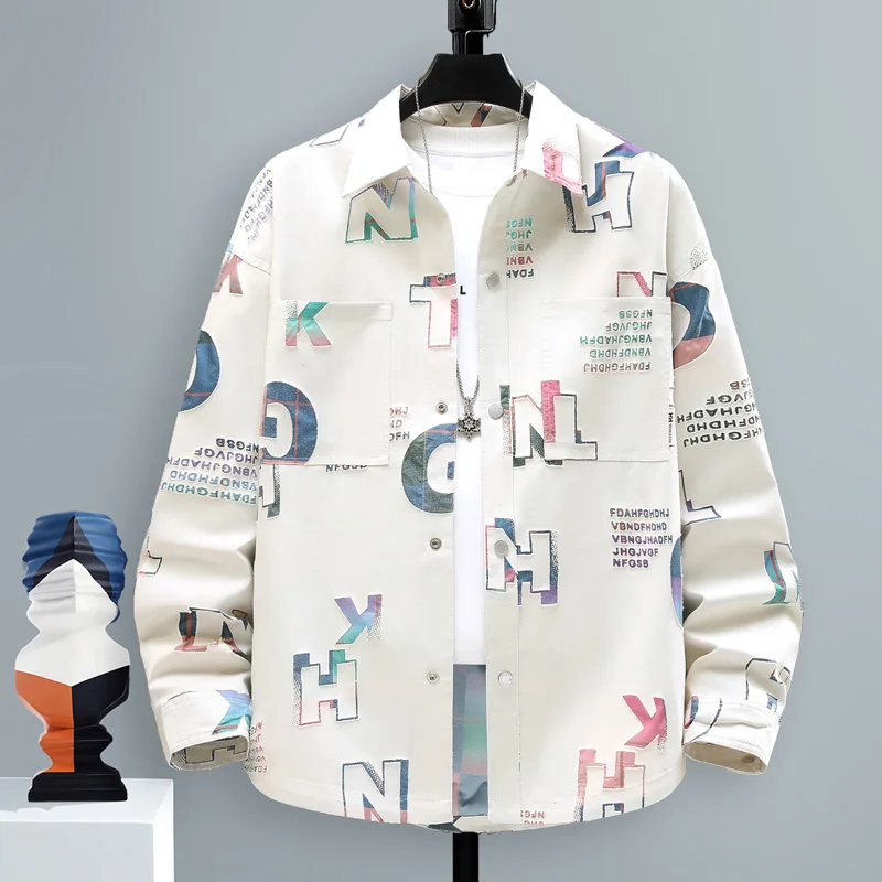 Fashion 2024 Men's Spring Autumn Casual Print Shirts Jacket Loose Fit Turn-down Collar Retro Style Long Sleeve Shirt Coat Man
Fashion 2024 Men's Spring Autumn Casual Print Shirts Jacket Loose Fit Turn-down Collar Retro Style Long Sleeve Shirt Coat Man
