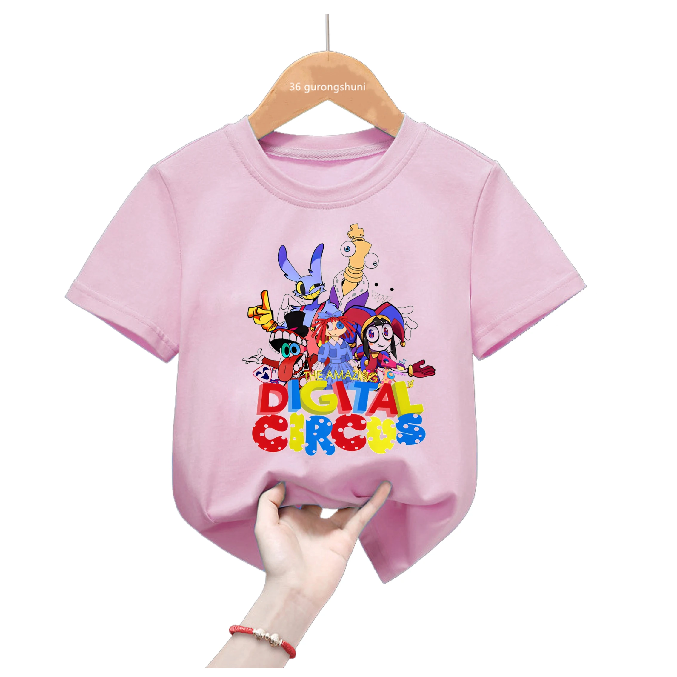 Hot Sale The Amazing Digital Circus Graphic Cartoon Pink T Shirt Kids Clothes Boys Girls Baby Tshirt Unisex Fashion Tops
Hot Sale The Amazing Digital Circus Graphic Cartoon Pink T Shirt Kids Clothes Boys Girls Baby Tshirt Unisex Fashion Tops