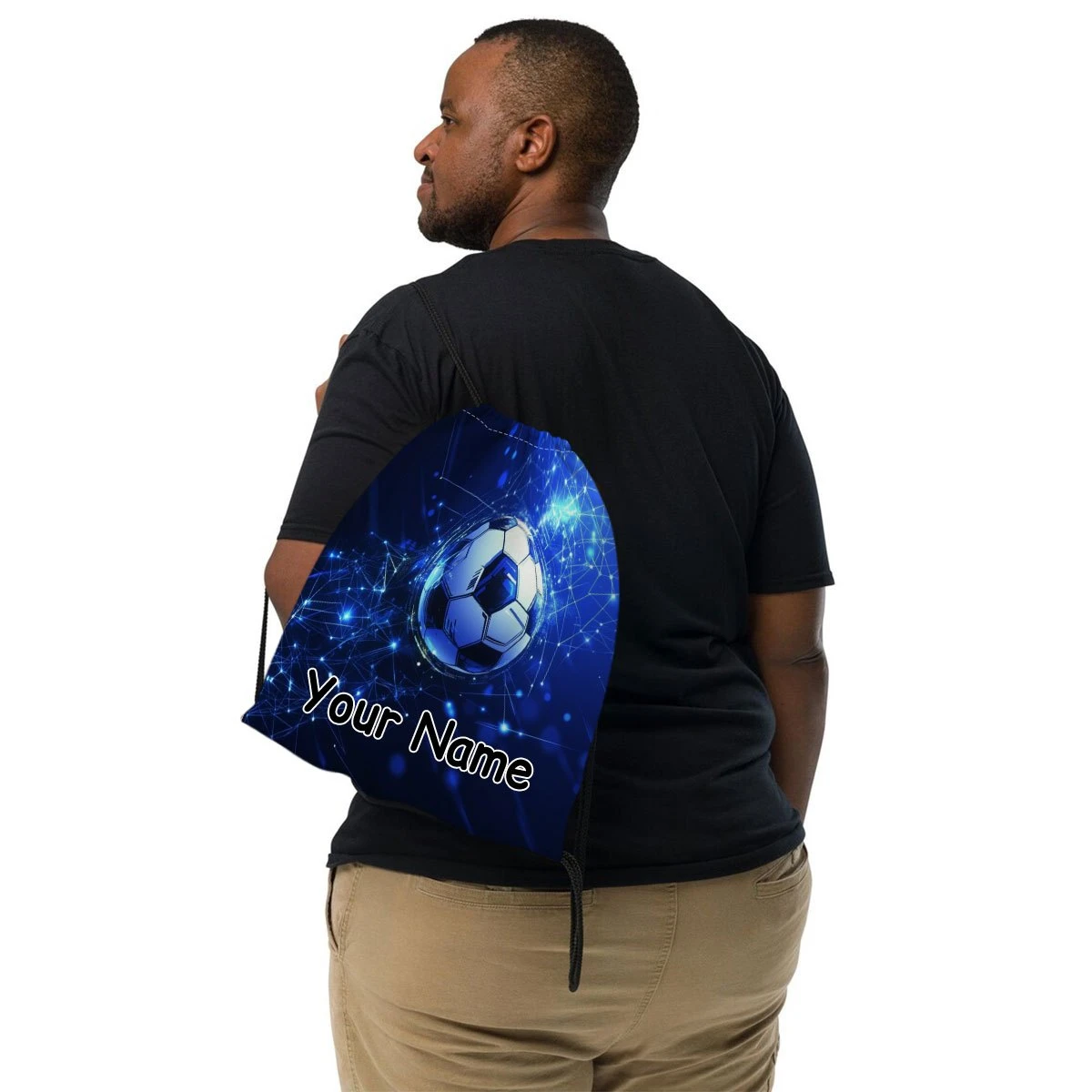 Custom Name & Text, 1pc Soccer Ball, Drawstring Backpack, Unisex Lightweight Sport Sackpack, Fitness Sports Storage Bag, for Gym
Custom Name & Text, 1pc Soccer Ball, Drawstring Backpack, Unisex Lightweight Sport Sackpack, Fitness Sports Storage Bag, for Gym