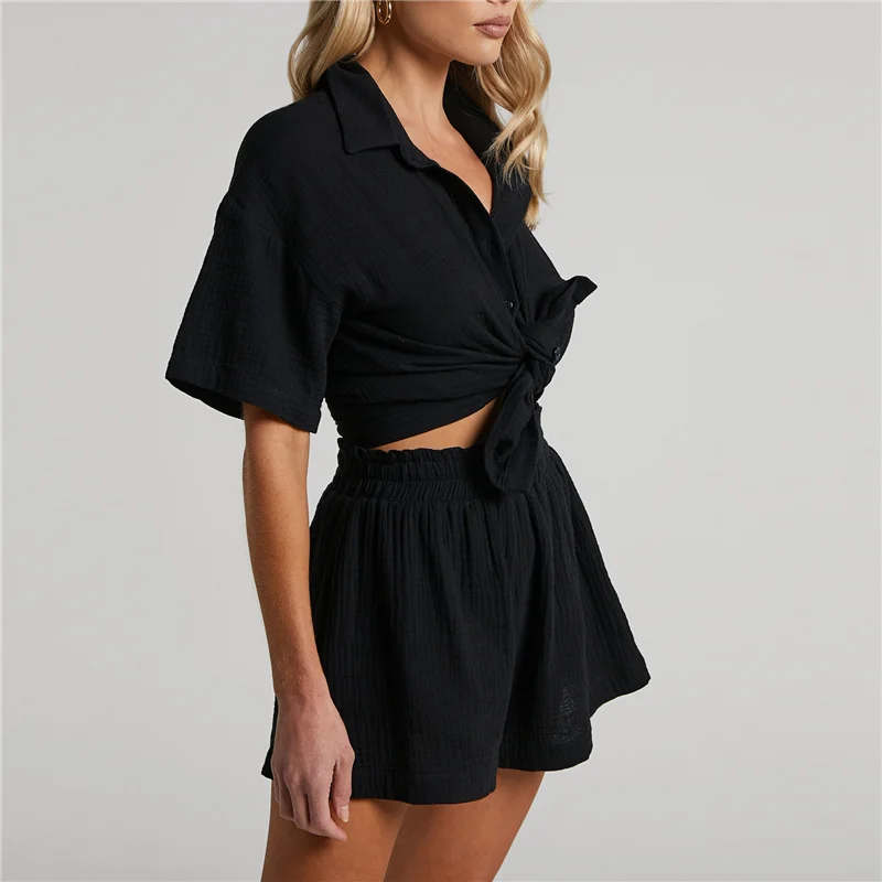 Womens Casual 2 Piece Outfits Cotton Linen Sets Button Down Shirt Shorts Resort Wear 2025 Pajama Beach Coverup Set
Womens Casual 2 Piece Outfits Cotton Linen Sets Button Down Shirt Shorts Resort Wear 2025 Pajama Beach Coverup Set