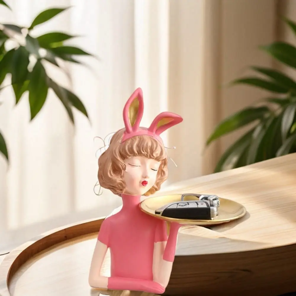 Desktop Ornament Resin Rabbit Ear Girl Sculpture Exquisite Creative Storage Rack Cute Craft Storage Display Plate Cabinet
Desktop Ornament Resin Rabbit Ear Girl Sculpture Exquisite Creative Storage Rack Cute Craft Storage Display Plate Cabinet