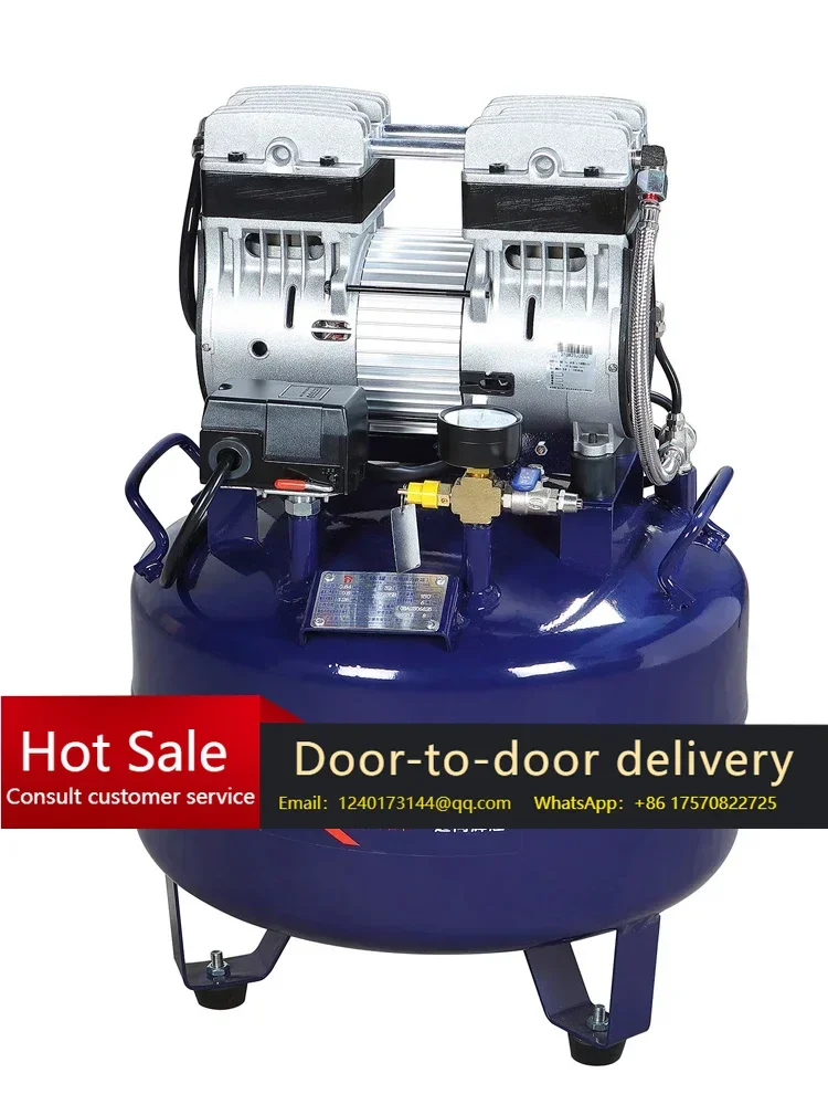 Two-Stage Unit Chair Air Compressor, Oilless Silent Oil-Free Piston Air Compressor with 32L Air Tank Volume
Two-Stage Unit Chair Air Compressor, Oilless Silent Oil-Free Piston Air Compressor with 32L Air Tank Volume