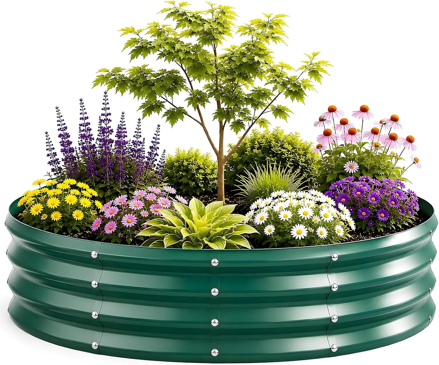 6FT Round Raised Garden Bed, Heavy Duty Galvanized Metal Planter Box for Vegetables, Flowers & Herbs, Rust-Resistant Outdoor Gardening Bed with Modern Green Finish & Easy DIY Assembly
6FT Round Raised Garden Bed, Heavy Duty Galvanized Metal Planter Box for Vegetables, Flowers & Herbs, Rust-Resistant Outdoor Gardening Bed with Modern Green Finish & Easy DIY Assembly