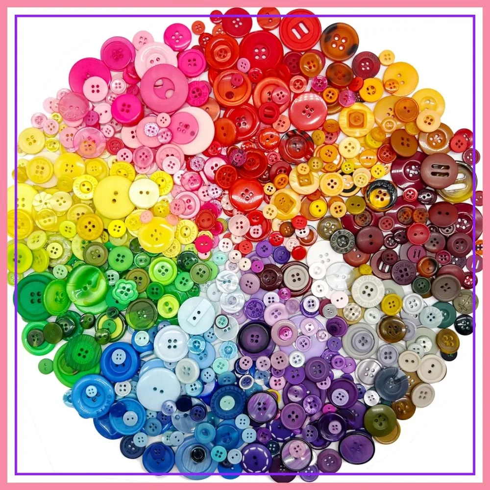 500-700 PCS Mixed Resin Buttons 2 and 4 Holes Round Craft for Sewing DIY Projects Handmade Ornament
500-700 PCS Mixed Resin Buttons 2 and 4 Holes Round Craft for Sewing DIY Projects Handmade Ornament