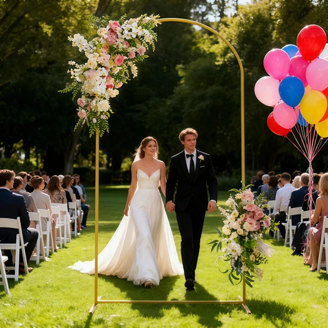 Metal Wedding Arch Background Bracket, Flower Balloon Door Frame, Suitable for Birthday Party Garden Balloon Decoration
Metal Wedding Arch Background Bracket, Flower Balloon Door Frame, Suitable for Birthday Party Garden Balloon Decoration