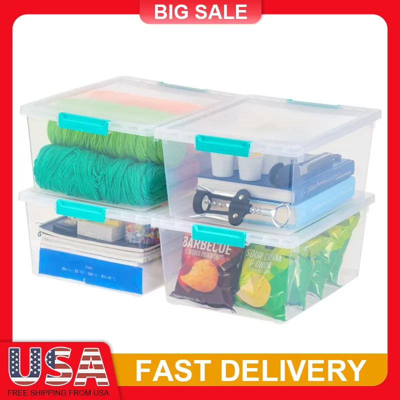Clear Plastic Storage Bins with Lids 4 Pack Stackable Organizer Containers for Crafts Office Supplies See Through Stackable
Clear Plastic Storage Bins with Lids 4 Pack Stackable Organizer Containers for Crafts Office Supplies See Through Stackable