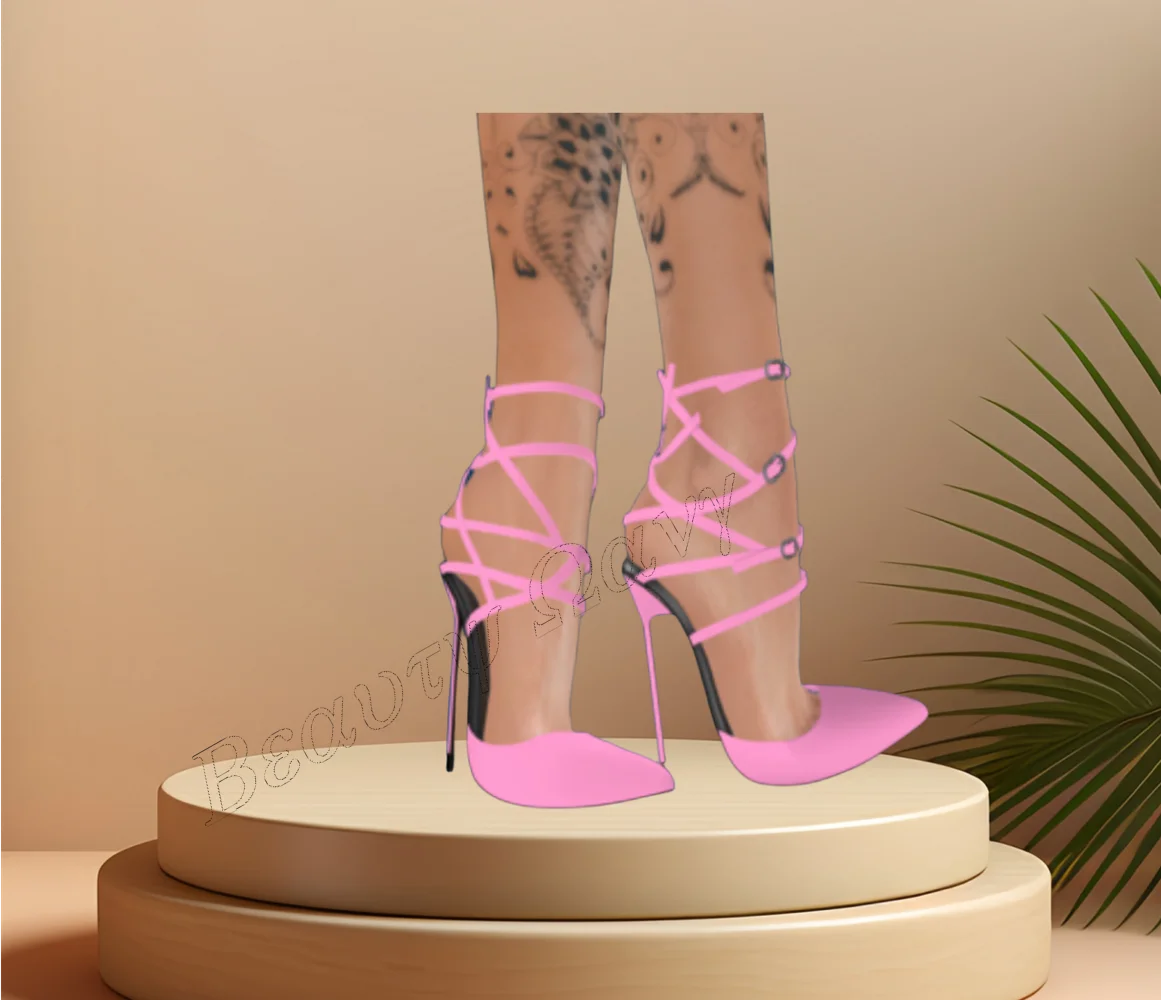 Pink Multi Buckle Sexy Pumps Sandals Ankle Buckle Shoes Thin High Heel Shoes for Women High Heel 2023 New Zapatillas Mujer
Pink Multi Buckle Sexy Pumps Sandals Ankle Buckle Shoes Thin High Heel Shoes for Women High Heel 2023 New Zapatillas Mujer