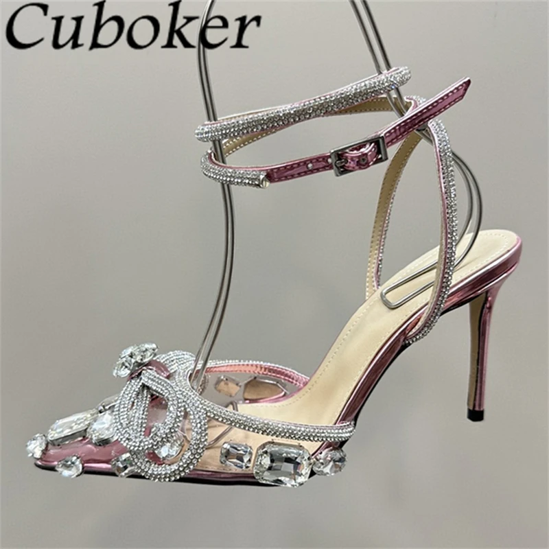2024 Summer Luxury Rhinestone PVC Thin High Heel Sandals Women Pointy Toe Ankle Buckle Crystal Sandals Sexy Wedding Party Pumps
2024 Summer Luxury Rhinestone PVC Thin High Heel Sandals Women Pointy Toe Ankle Buckle Crystal Sandals Sexy Wedding Party Pumps