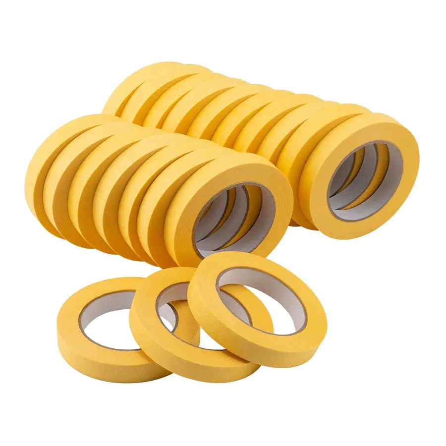 20 рулонов автомобильной малярной ленты, желтая, 18 мм x 55 м, для кузовных работ, для автомобилей и транспортных средств, оптовая упаковка
20 рулонов автомобильной малярной ленты, желтая, 18 мм x 55 м, для кузовных работ, для автомобилей и транспортных средств, оптовая упаковка