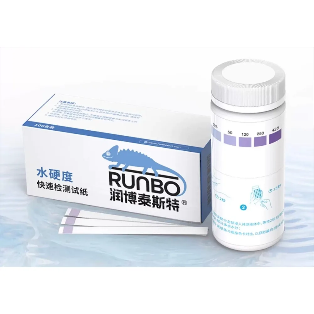 Water Hardness Test Strips Rapid Test Kit for Soft Boiler Water Drinking Water Quality Testing
Water Hardness Test Strips Rapid Test Kit for Soft Boiler Water Drinking Water Quality Testing