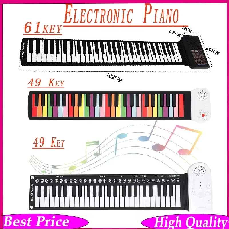 IRIN 61/49-Key Portable Digital Piano Soft Silicone Electronic Organ Midi Keyboard Musical Instrument for Kids Gift
IRIN 61/49-Key Portable Digital Piano Soft Silicone Electronic Organ Midi Keyboard Musical Instrument for Kids Gift