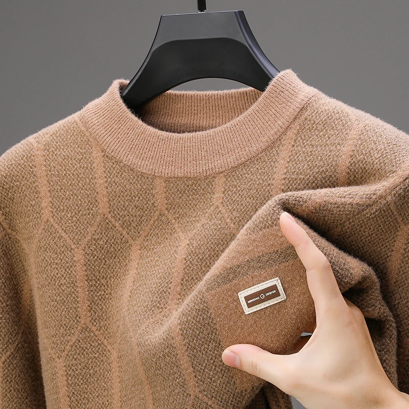 Winter Thiened f-High Collar Men's Knitted Sweater Casual Warm Leisure Pullover Knit Base irt Youth Faion Sle Diam...
Winter Thiened f-High Collar Men's Knitted Sweater Casual Warm Leisure Pullover Knit Base irt Youth Faion Sle Diam...