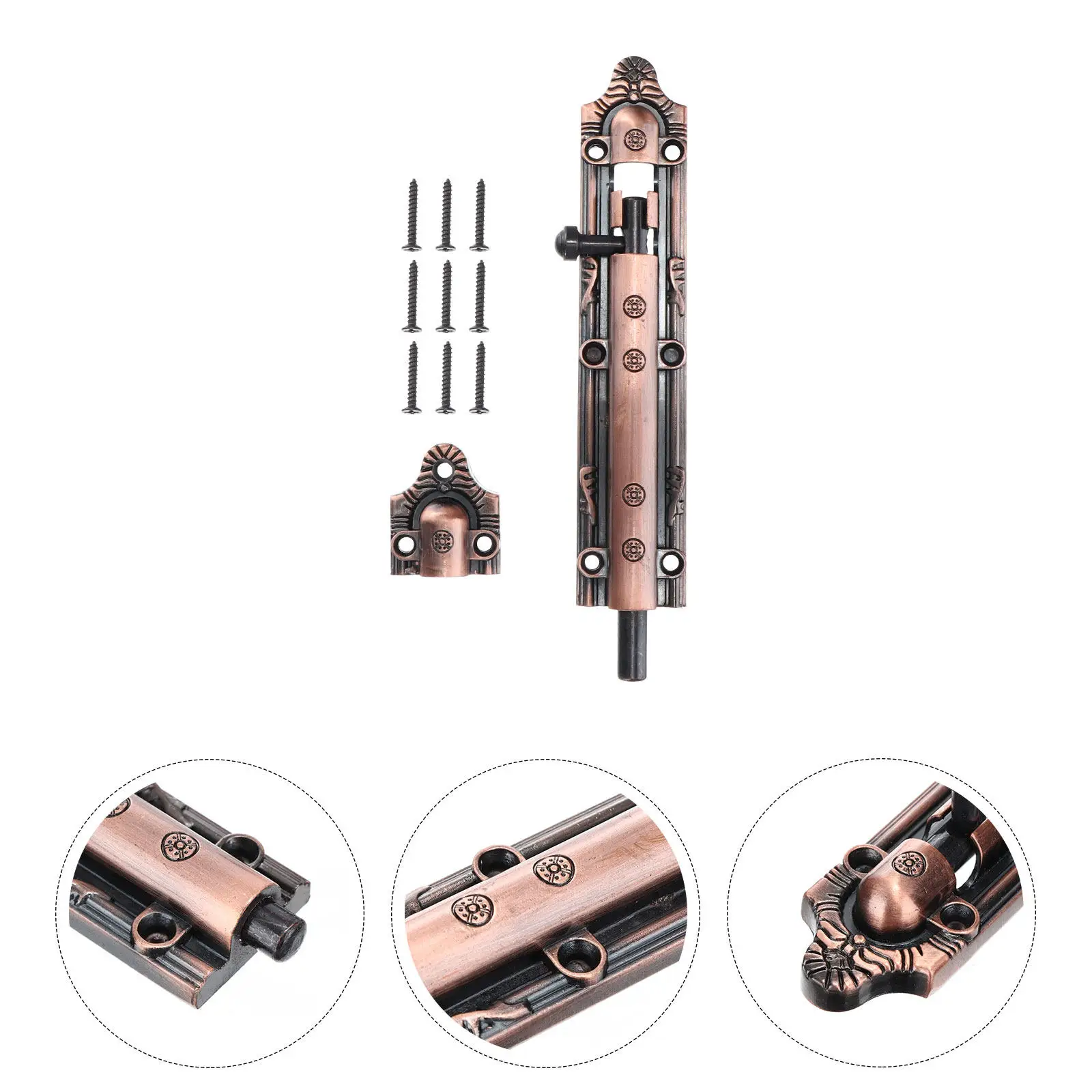 1Pcs Heavy Duty Zinc Alloy Door Latch Bolt Lock Vintage Style Rust Proof for Sliding Doors Gates Windows Security Safety Use
1Pcs Heavy Duty Zinc Alloy Door Latch Bolt Lock Vintage Style Rust Proof for Sliding Doors Gates Windows Security Safety Use