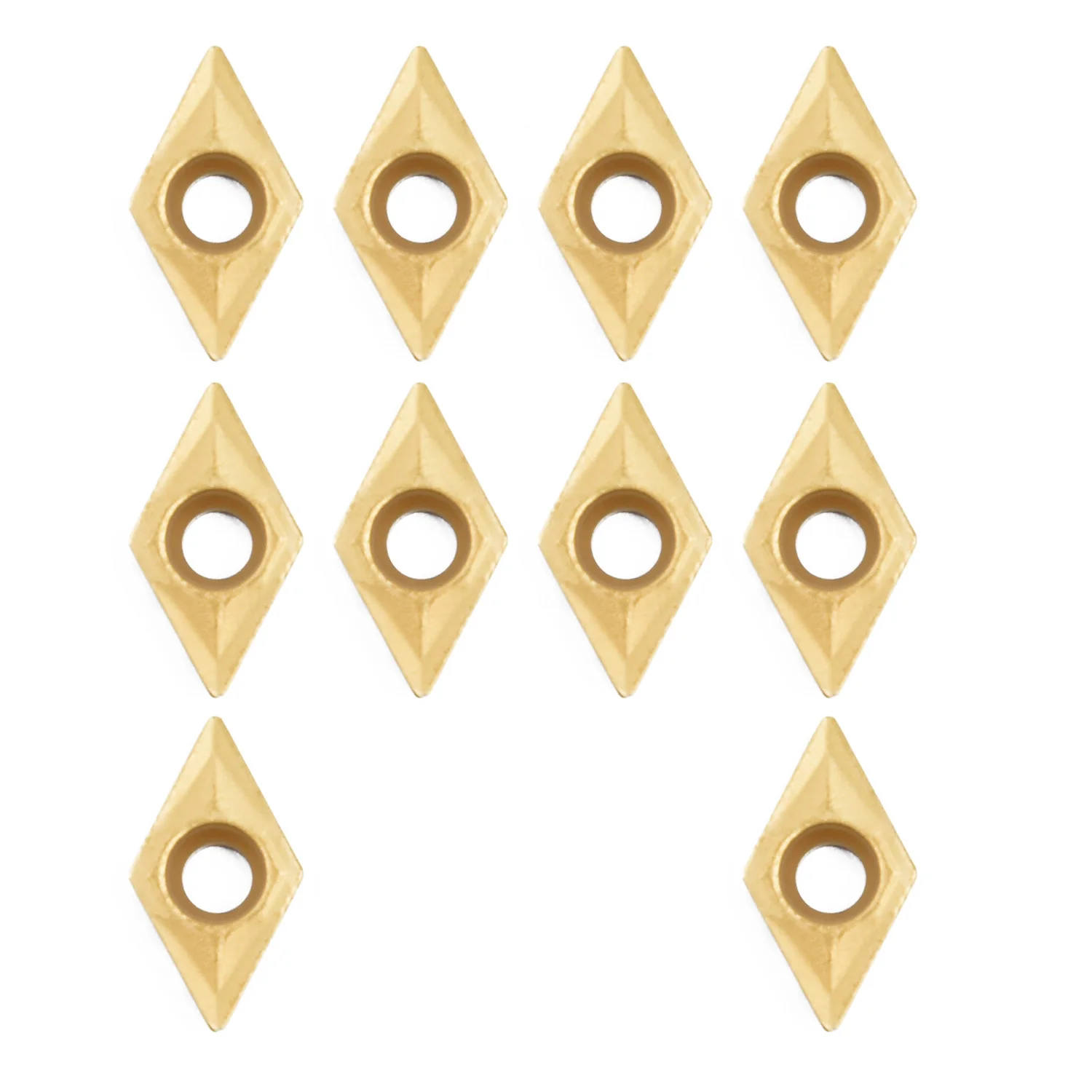 Carbide Carbide Inserts Gold Strong shock resistance 10pcs Carbide Inserts Wear-resistant Yellow Box Convenient
Carbide Carbide Inserts Gold Strong shock resistance 10pcs Carbide Inserts Wear-resistant Yellow Box Convenient