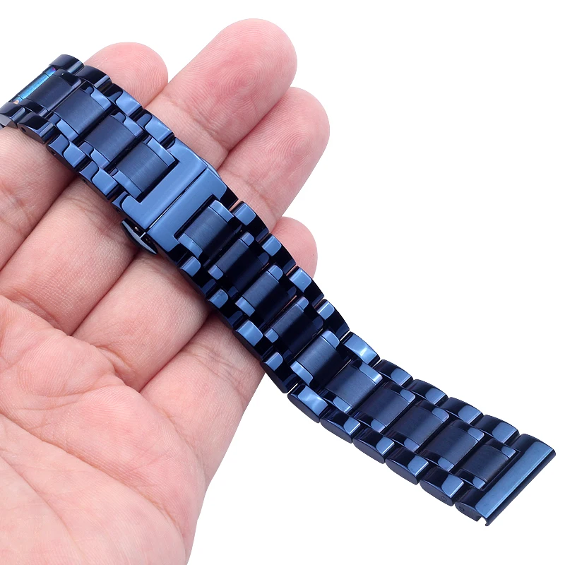 NEW Arrivals High Quality Stainless Steel Watchband Dark blue color Curved end Metal Wristwatches Band 18mm 19mm 20mm 21mm 22mm
NEW Arrivals High Quality Stainless Steel Watchband Dark blue color Curved end Metal Wristwatches Band 18mm 19mm 20mm 21mm 22mm