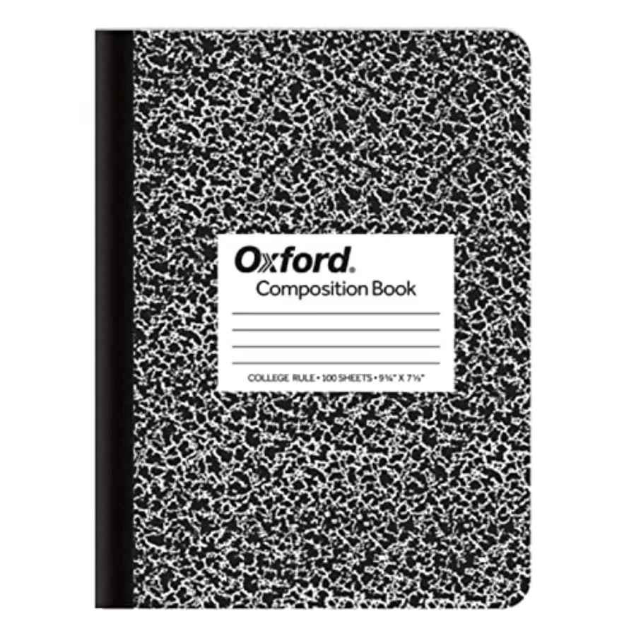 Composition Notebook, College Ruled Paper, 9-3/4" x 7-1/2", Black Marble Covers, 100 Sheets, 1 Book 63796
Composition Notebook, College Ruled Paper, 9-3/4" x 7-1/2", Black Marble Covers, 100 Sheets, 1 Book 63796