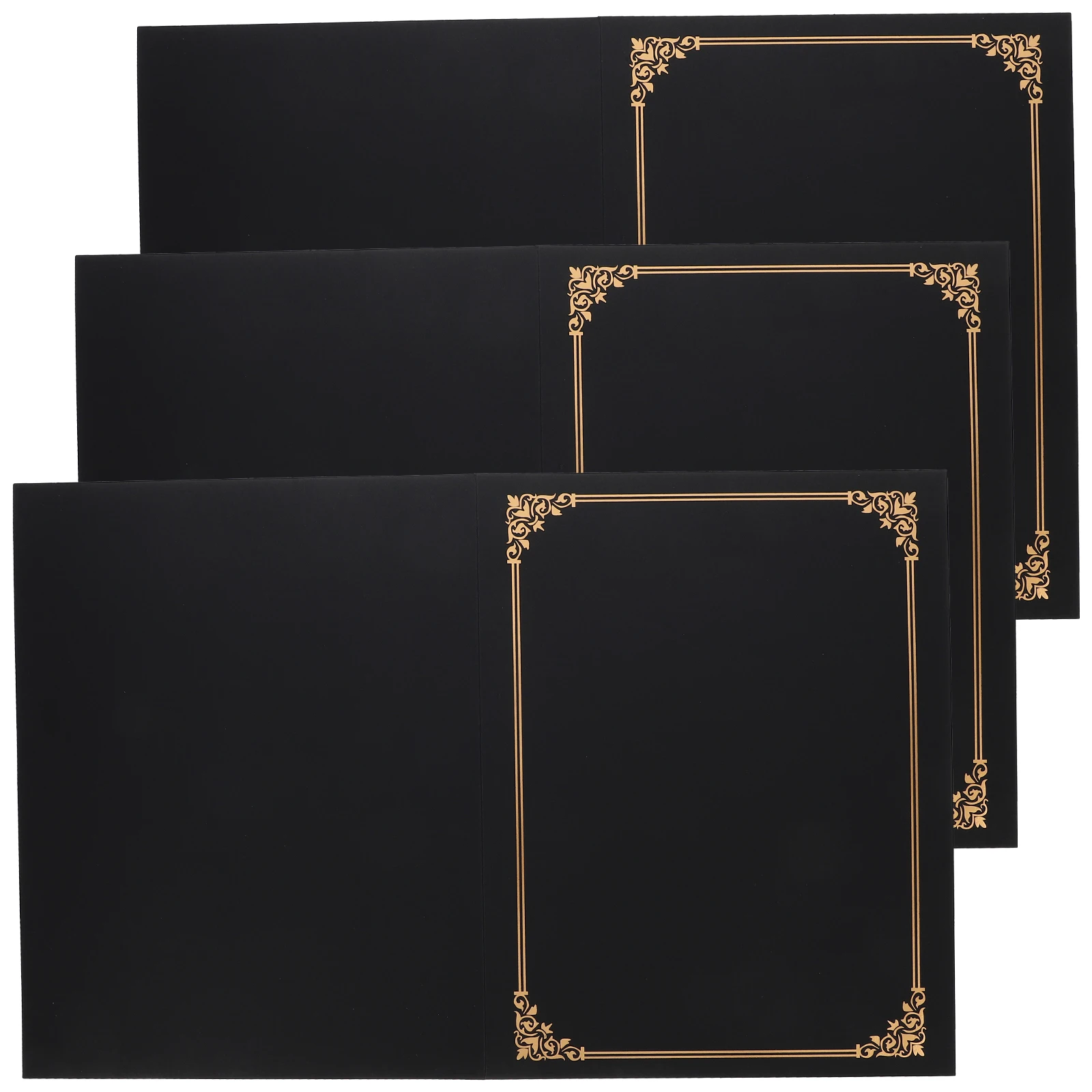 3 Pcs Black Certificate Cover Award Holder Paper Folder Honor Diploma Envelope Document Case Graduation Design Appointment Book
3 Pcs Black Certificate Cover Award Holder Paper Folder Honor Diploma Envelope Document Case Graduation Design Appointment Book