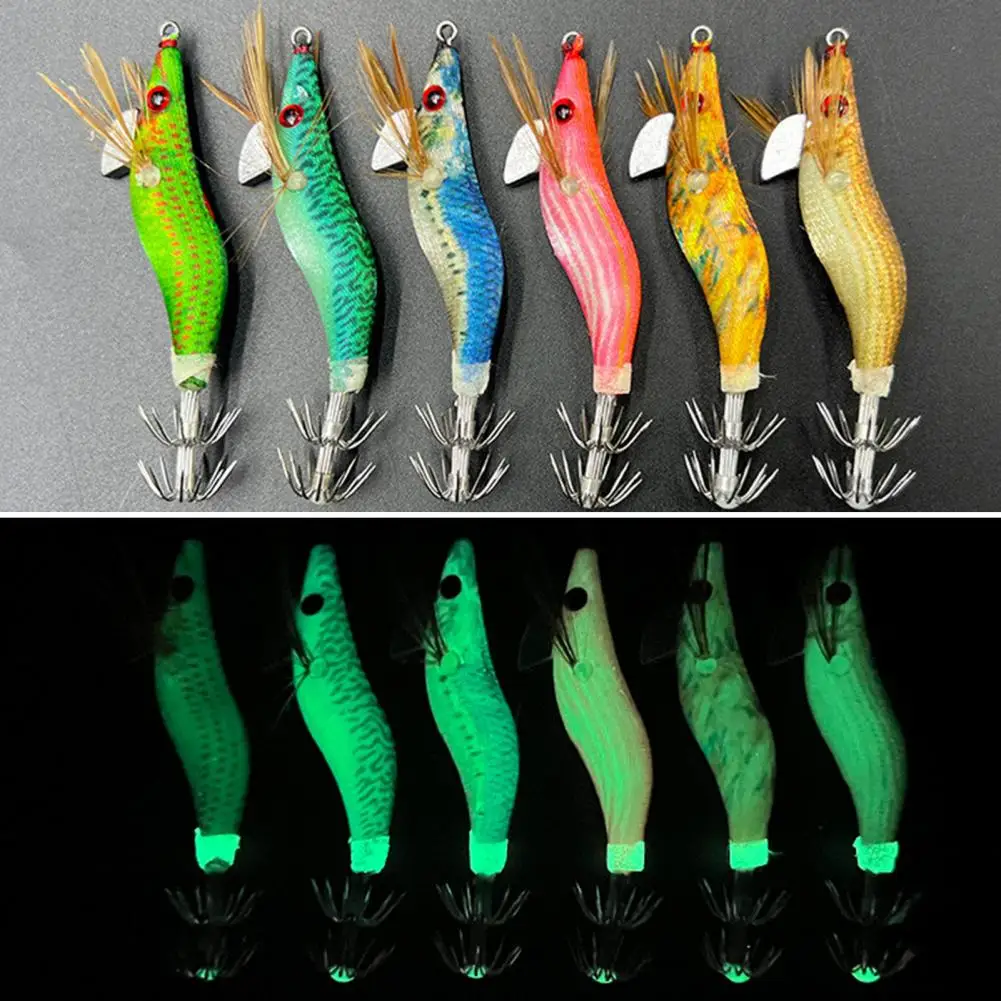 7CM/4.6G Luminous Fishing Bait with Squid Jig Hook Sinker Bionic Shrimp Bait Artificial Lure Bass Walleye Fishing Accessories
7CM/4.6G Luminous Fishing Bait with Squid Jig Hook Sinker Bionic Shrimp Bait Artificial Lure Bass Walleye Fishing Accessories