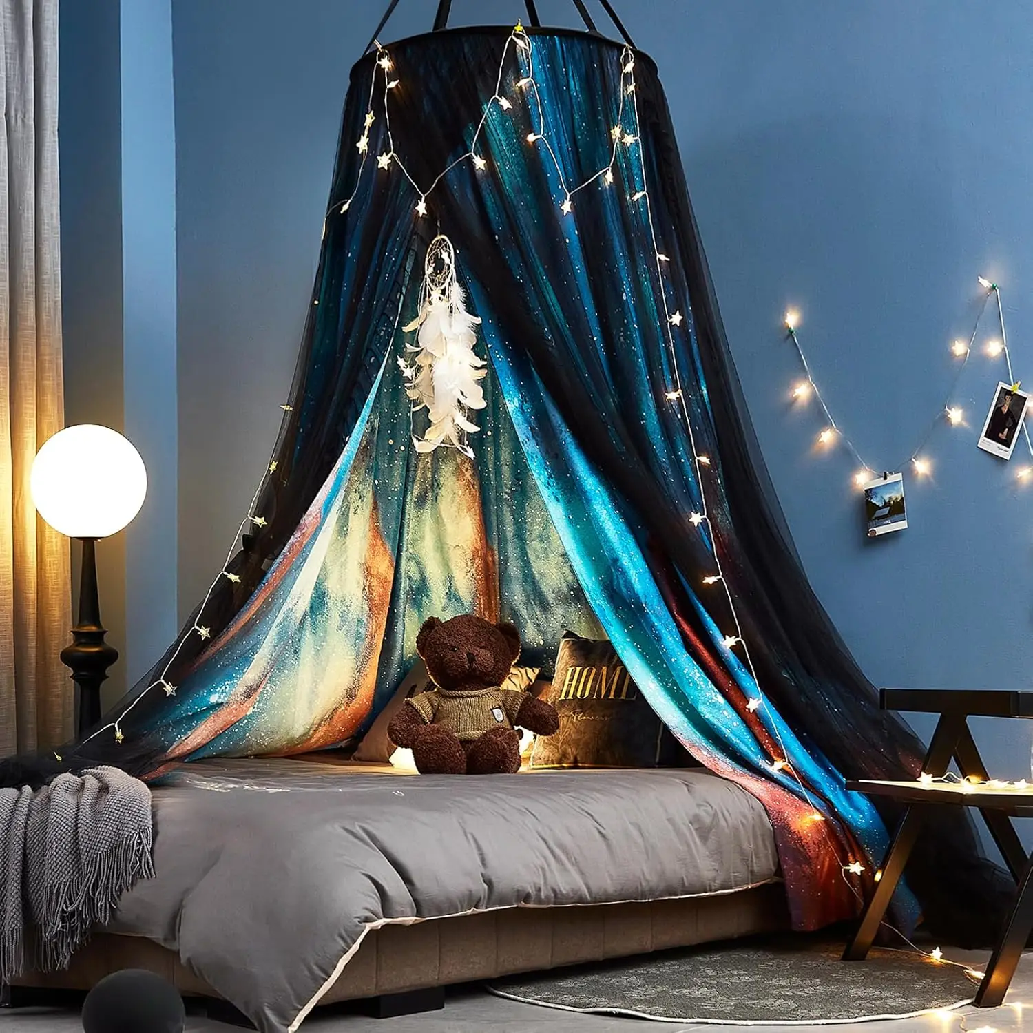 Gorgeous Aurora Printed Bed Canopy for Girls & Adults, Cozy Round Dome Lace Princess Mosquito Net Curtain
Gorgeous Aurora Printed Bed Canopy for Girls & Adults, Cozy Round Dome Lace Princess Mosquito Net Curtain