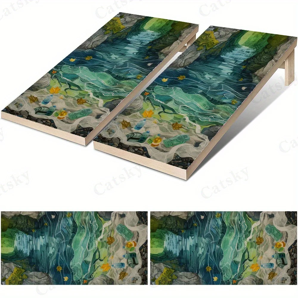Ecological Stream Themed Waterproof Cornhole Board Vinyl Wraps, PVC Outdoor Game Board Design, Perfect for Sports & Leisure Acti
Ecological Stream Themed Waterproof Cornhole Board Vinyl Wraps, PVC Outdoor Game Board Design, Perfect for Sports & Leisure Acti