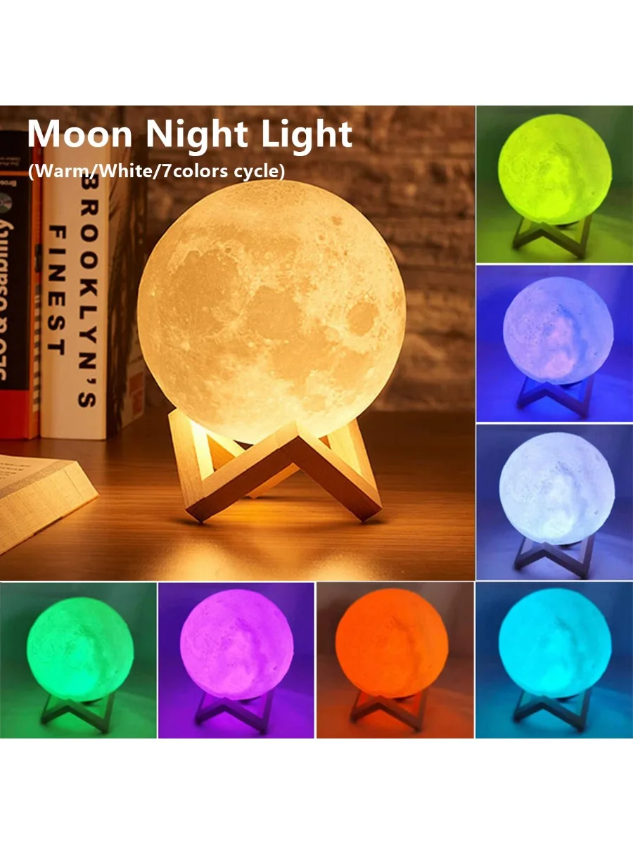 Book Light LED Moon Light Galaxy Light, Moon Night Light, Girl, Boy, Child Birthday Gift, Bedroom Decoration Indoor lighting