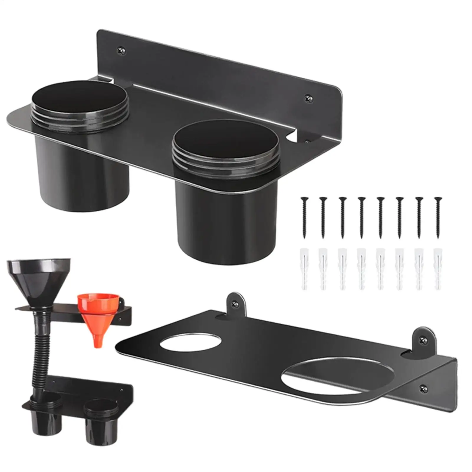 Держатель масляной двойной воронки, настенное крепление, металлические гаражные принадлежности со съемными капельными чашками, держатель масляного кувшина, стойка для двигателя охлаждающей жидкости
Держатель масляной двойной воронки, настенное крепление, металлические гаражные принадлежности со съемными капельными чашками, держатель масляного кувшина, стойка для двигателя охлаждающей жидкости