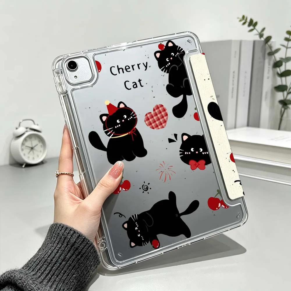 Black Cat and Cherry Pattern Soft For iPad Pro Air mini 6 5 4 3 2 1 11th 10th 6th 5th M5 M4 A17 Pro A16 Foldable 3Y Tablet Case
Black Cat and Cherry Pattern Soft For iPad Pro Air mini 6 5 4 3 2 1 11th 10th 6th 5th M5 M4 A17 Pro A16 Foldable 3Y Tablet Case