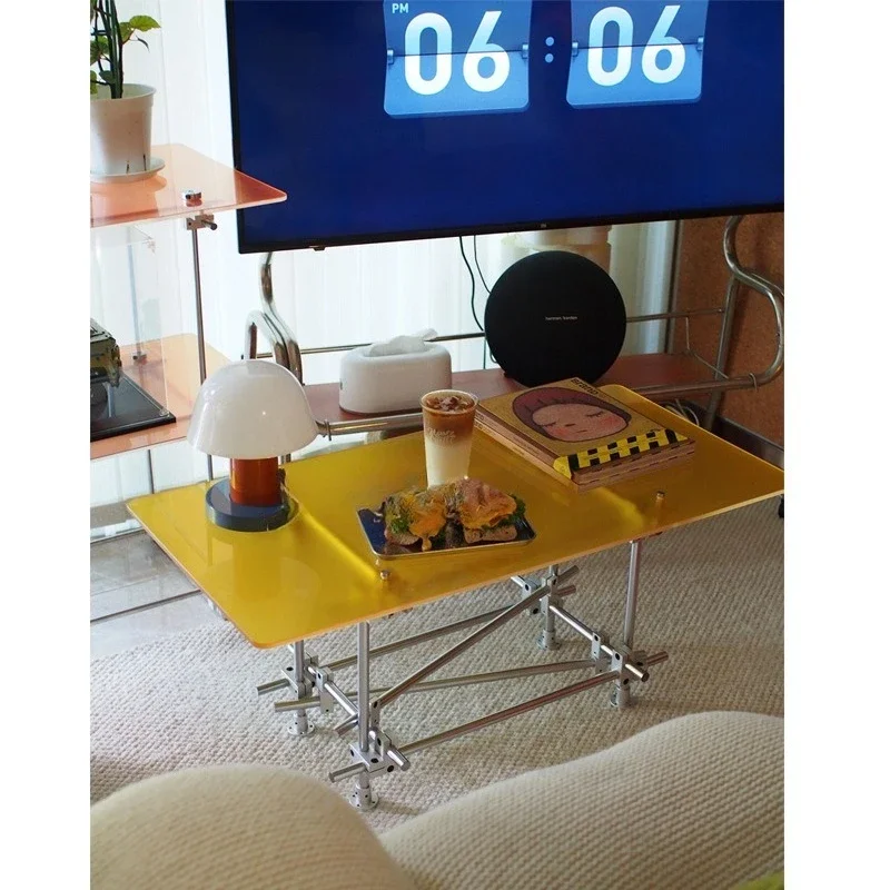 Guest sofa, acrylic rectangular coffee table, light luxury living room household small apartment
Guest sofa, acrylic rectangular coffee table, light luxury living room household small apartment