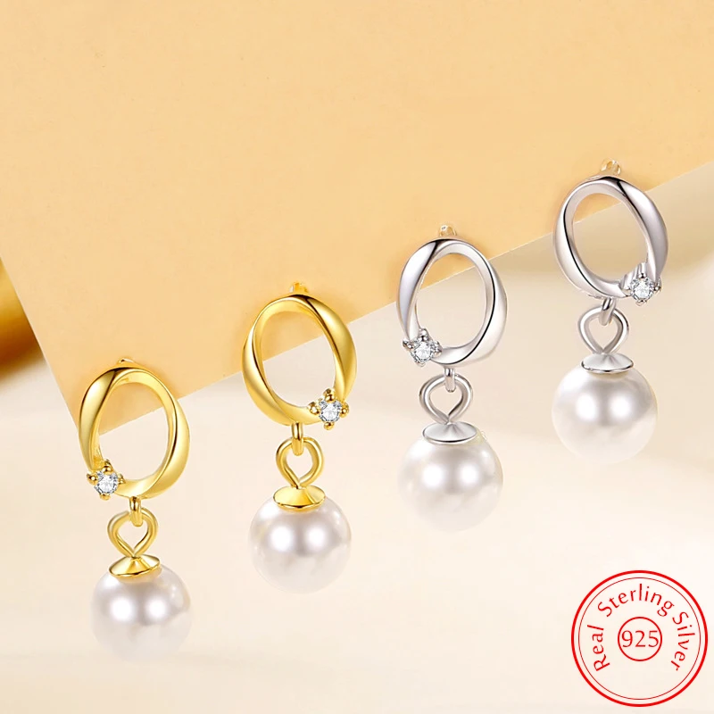 Real 925 Sterling Silver New Jewelry Crystal Pearl Stud Earrings For Ladies Fashion XY0538
Real 925 Sterling Silver New Jewelry Crystal Pearl Stud Earrings For Ladies Fashion XY0538
