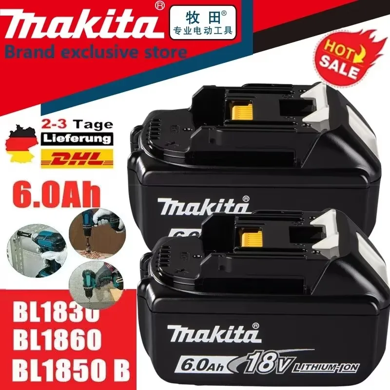 Makita 18V 6.0Ah For BL1860 DTD173 TWO04G DTW700 DGA404 Power Tool Professional Grade Cordless Tools for Drilling And Fastening
Makita 18V 6.0Ah For BL1860 DTD173 TWO04G DTW700 DGA404 Power Tool Professional Grade Cordless Tools for Drilling And Fastening