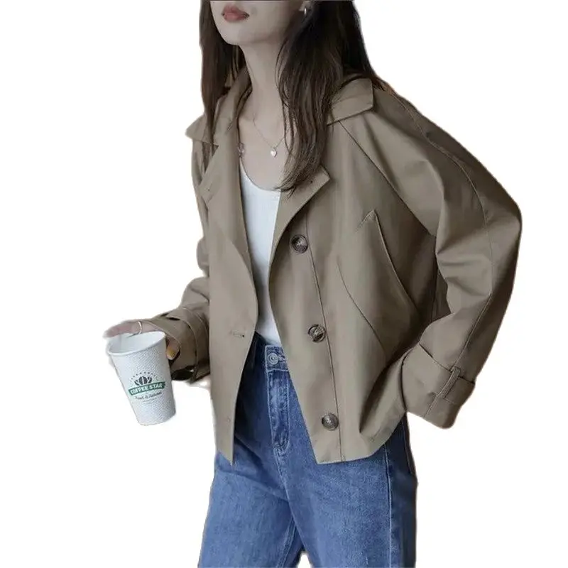 Internet Celebrity Fried Street Female Outerwear 2022 Spring Autumn New Wild Leisure Cover The Flesh Short Women's Trench Coat
Internet Celebrity Fried Street Female Outerwear 2022 Spring Autumn New Wild Leisure Cover The Flesh Short Women's Trench Coat