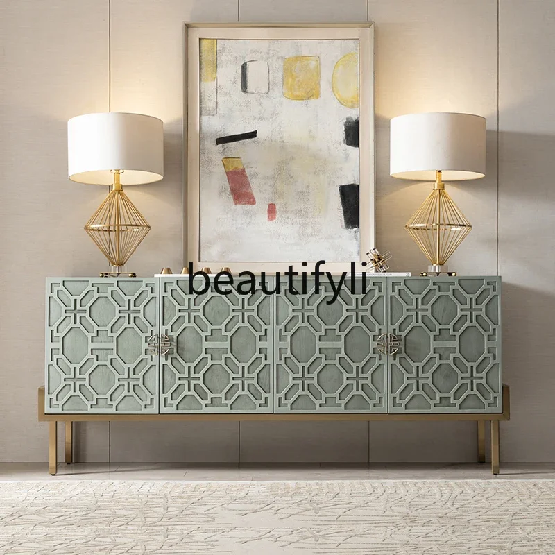 S1S American light luxury entrance cabinet dining side cabinet modern simple living room engraved decorative partition cabinet
S1S American light luxury entrance cabinet dining side cabinet modern simple living room engraved decorative partition cabinet