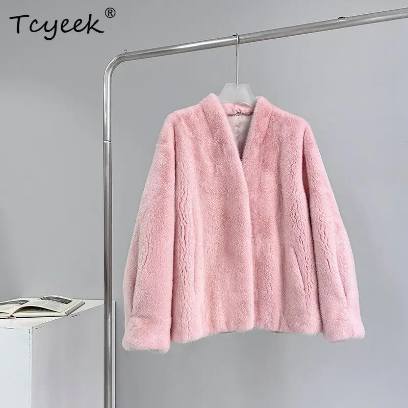 Tcyeek Natural Mink Fur Coat Woman Clothing Winter Jacket Women Real Whole Mink Warm Coats V-neck Fashion Шуба Женская
Tcyeek Natural Mink Fur Coat Woman Clothing Winter Jacket Women Real Whole Mink Warm Coats V-neck Fashion Шуба Женская