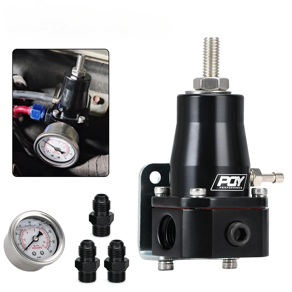 Universal Fuel Pressure Regulator With White Oil Gauge 3 Pieces AN6 Fittings 30-70 PSI Fuel Valve Conversion With AN6 Connector
Universal Fuel Pressure Regulator With White Oil Gauge 3 Pieces AN6 Fittings 30-70 PSI Fuel Valve Conversion With AN6 Connector