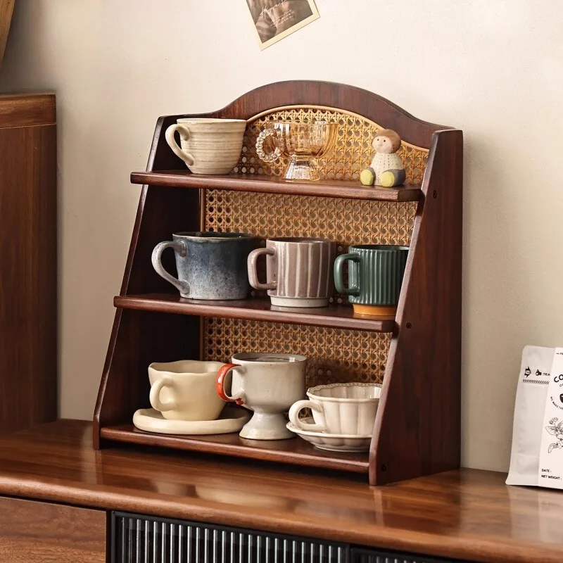 Luxury Modern Cup Display Rack Living Room Coffee Station Organizer with Rattan Design Elegant Wooden Mug Holder
Luxury Modern Cup Display Rack Living Room Coffee Station Organizer with Rattan Design Elegant Wooden Mug Holder