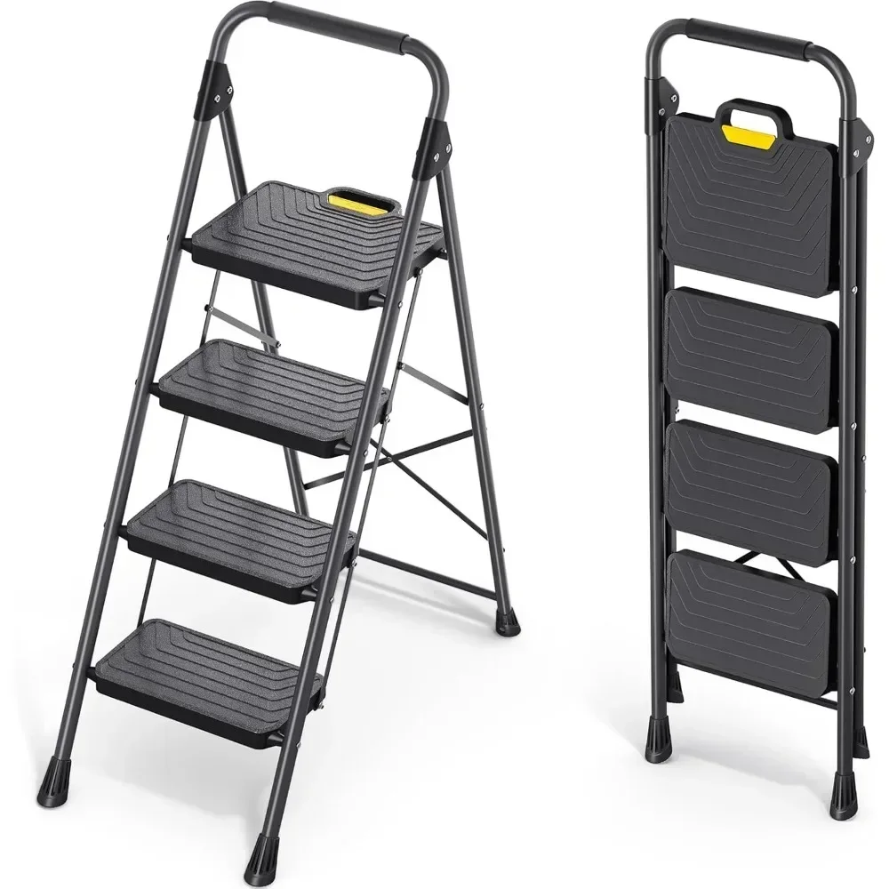 Customizable 4 Step Ladder, Sturdy Steel Step Stool With Anti-Slip Wide Pedals, Handrail, Safe-Lock Design, Pass 800lbs Load Tes
Customizable 4 Step Ladder, Sturdy Steel Step Stool With Anti-Slip Wide Pedals, Handrail, Safe-Lock Design, Pass 800lbs Load Tes
