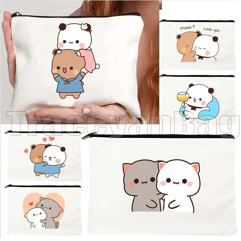 Aesthetic Cute Couple Bears Kawaii Animal Cartoon Lovely Printed Canvas Cosmetic Bag Makeup Toilet Bag Pencil Case Zipper Pouch
Aesthetic Cute Couple Bears Kawaii Animal Cartoon Lovely Printed Canvas Cosmetic Bag Makeup Toilet Bag Pencil Case Zipper Pouch