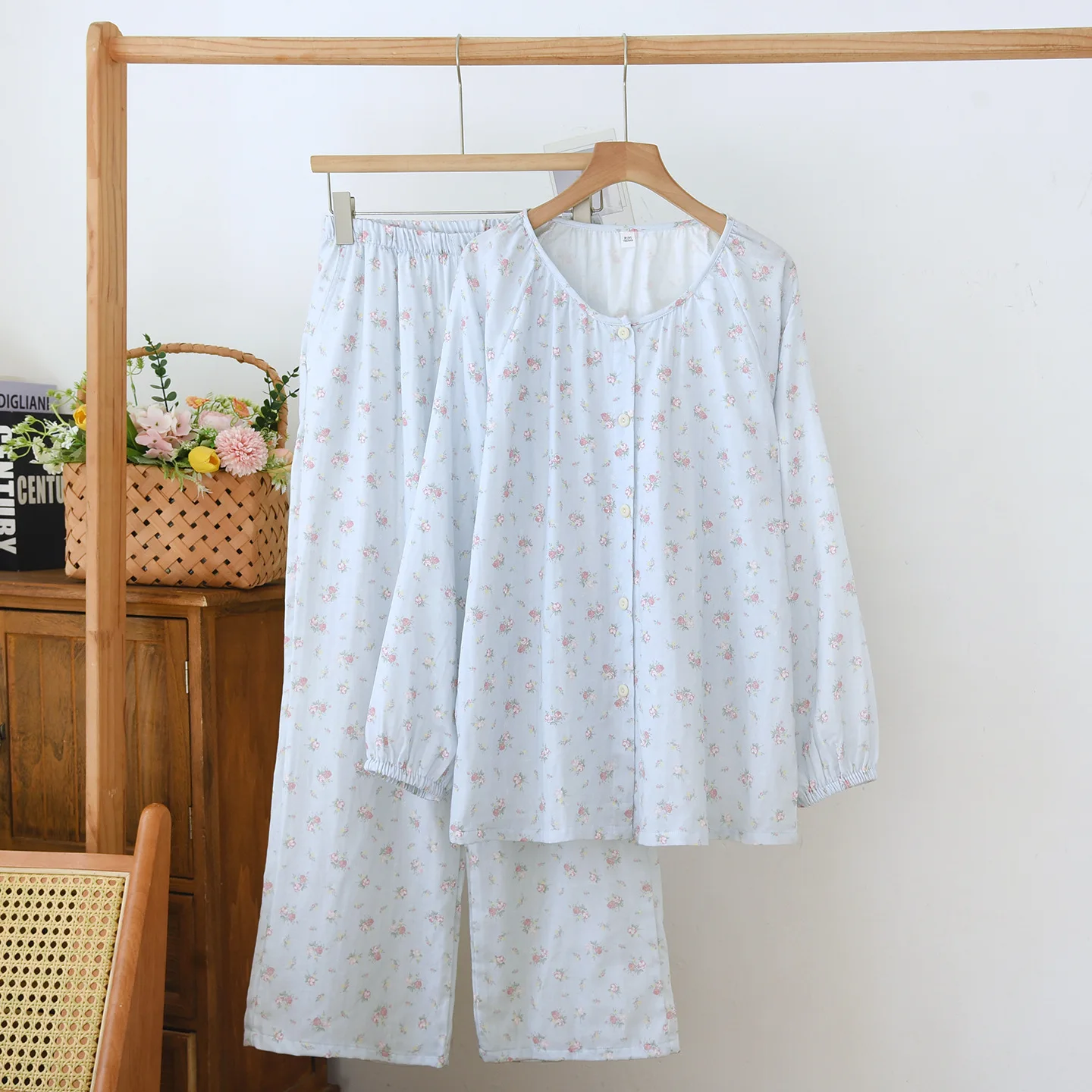 Summer Long Sleeve Pants Pajamas Women's Cute Girl Cardigan Set Ladies Sleepwear Homewear
Summer Long Sleeve Pants Pajamas Women's Cute Girl Cardigan Set Ladies Sleepwear Homewear