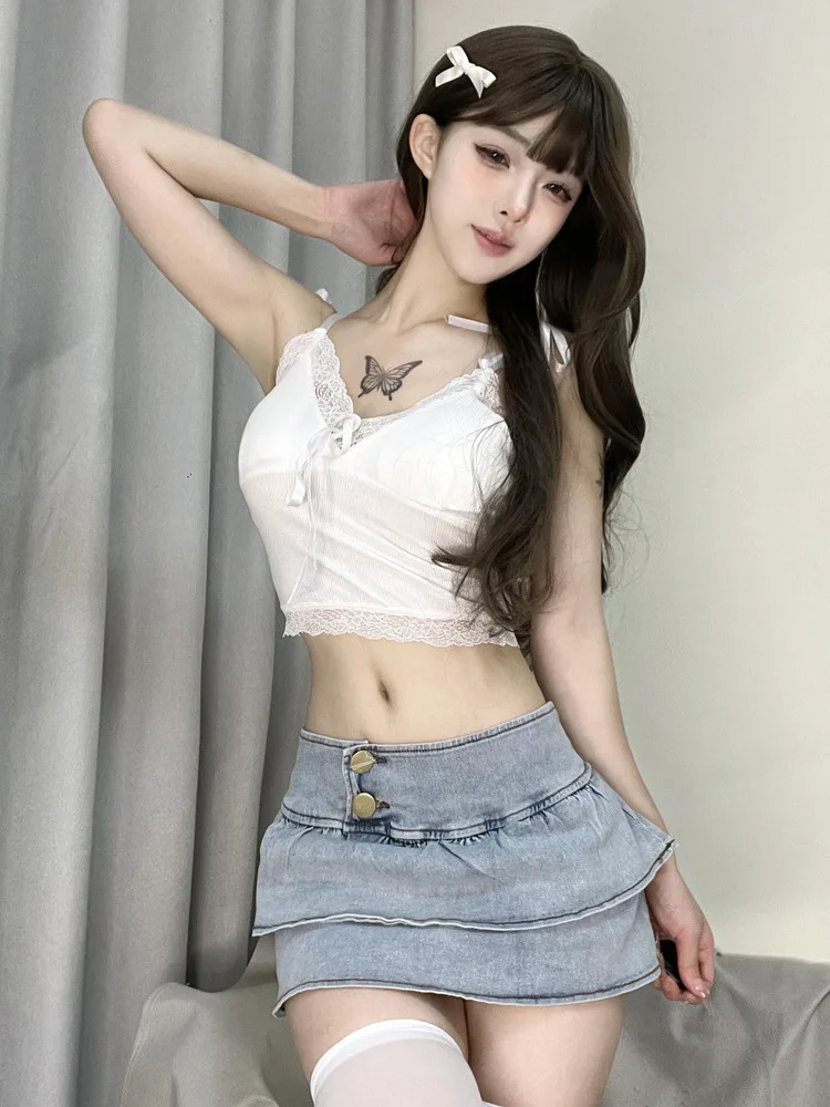 Ультраамериканская короткая джинсовая короткая юбка Spicy Girl с низкой талией, женская летняя новая сексуальная плиссированная юбка, модный комплект Sweet M7VN
Ультраамериканская короткая джинсовая короткая юбка Spicy Girl с низкой талией, женская летняя новая сексуальная плиссированная юбка, модный комплект Sweet M7VN