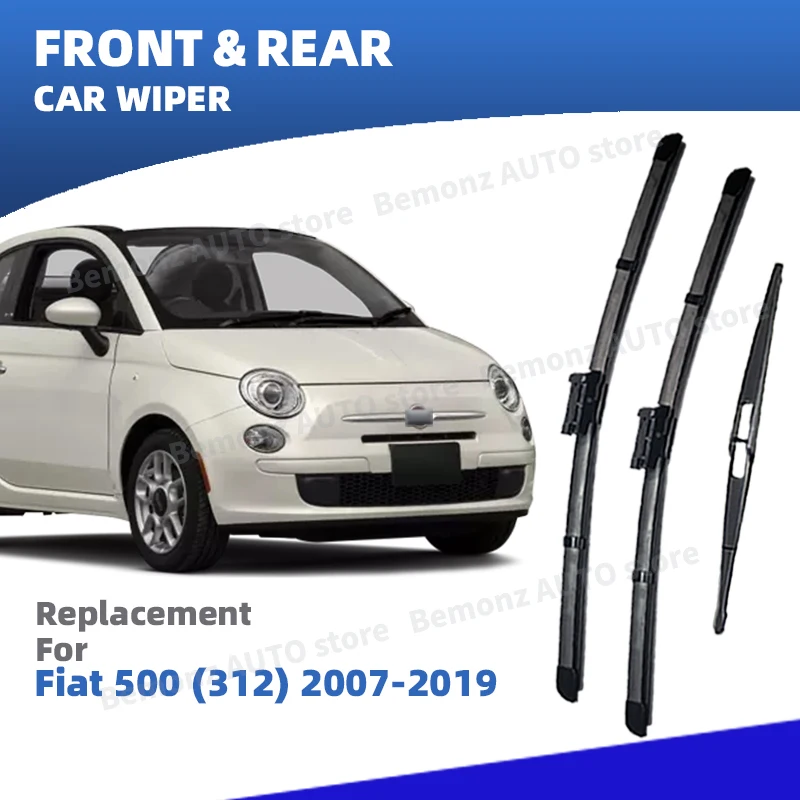 LHD Front Rear Windshield Wiper Blades For Abarth FIAT 500 500cc 312 2007 - 2019 3pc Windscreen Window Accessories 2008 2017
LHD Front Rear Windshield Wiper Blades For Abarth FIAT 500 500cc 312 2007 - 2019 3pc Windscreen Window Accessories 2008 2017