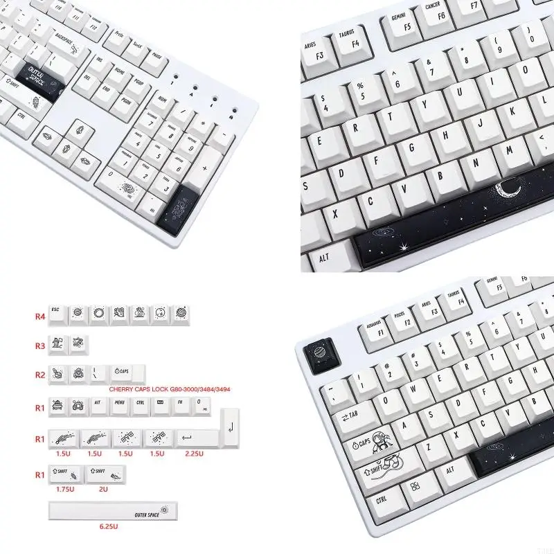 T3EE Theme Mechanical Keyboard Keycaps 133PCS Cherry Dye Sub for Key Cover for Cherry MX GK61 64
T3EE Theme Mechanical Keyboard Keycaps 133PCS Cherry Dye Sub for Key Cover for Cherry MX GK61 64