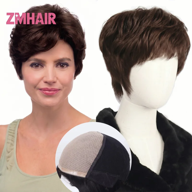 6x6 Double Drawn Silk Base Short Pixie Cut Wig 100% Human Hair PU Front Pre Plucked Natural Hairline Glueless Wear & Go Natural
6x6 Double Drawn Silk Base Short Pixie Cut Wig 100% Human Hair PU Front Pre Plucked Natural Hairline Glueless Wear & Go Natural