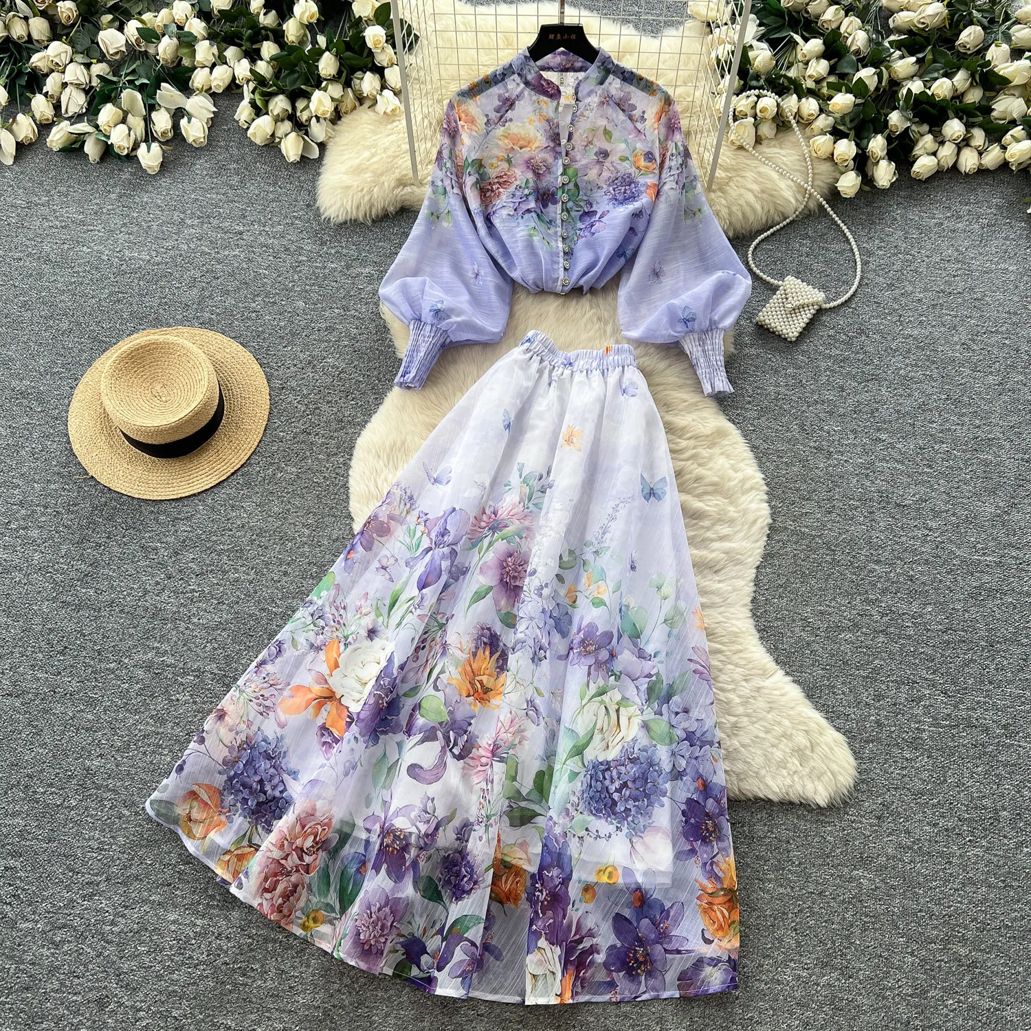 Women Two Piece Sets Skirt Set Print Floral Lantern Sleeve Tops Long Skirts A Line High Waist Y2k Streetwear Elegant Work 2026
Women Two Piece Sets Skirt Set Print Floral Lantern Sleeve Tops Long Skirts A Line High Waist Y2k Streetwear Elegant Work 2026