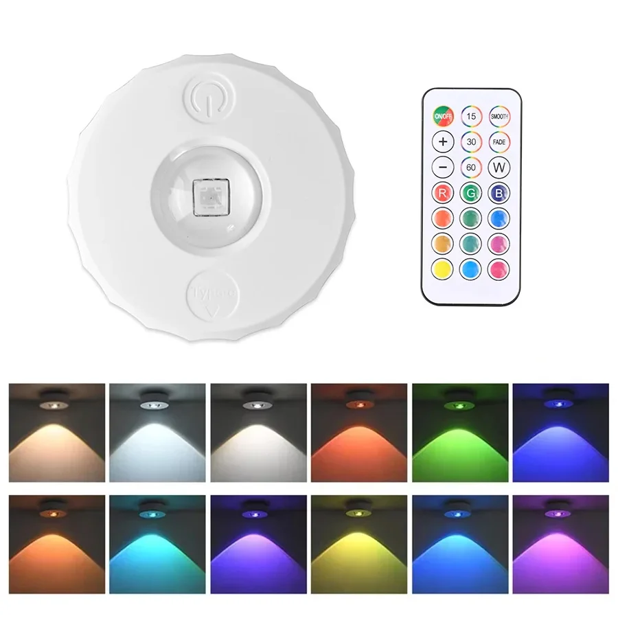 1-4 Pack RGB Led Night Light with Remote Control Rechargeable Under Cabinet Light Spotlight for Display Closet Wireless Dimmabl
1-4 Pack RGB Led Night Light with Remote Control Rechargeable Under Cabinet Light Spotlight for Display Closet Wireless Dimmabl