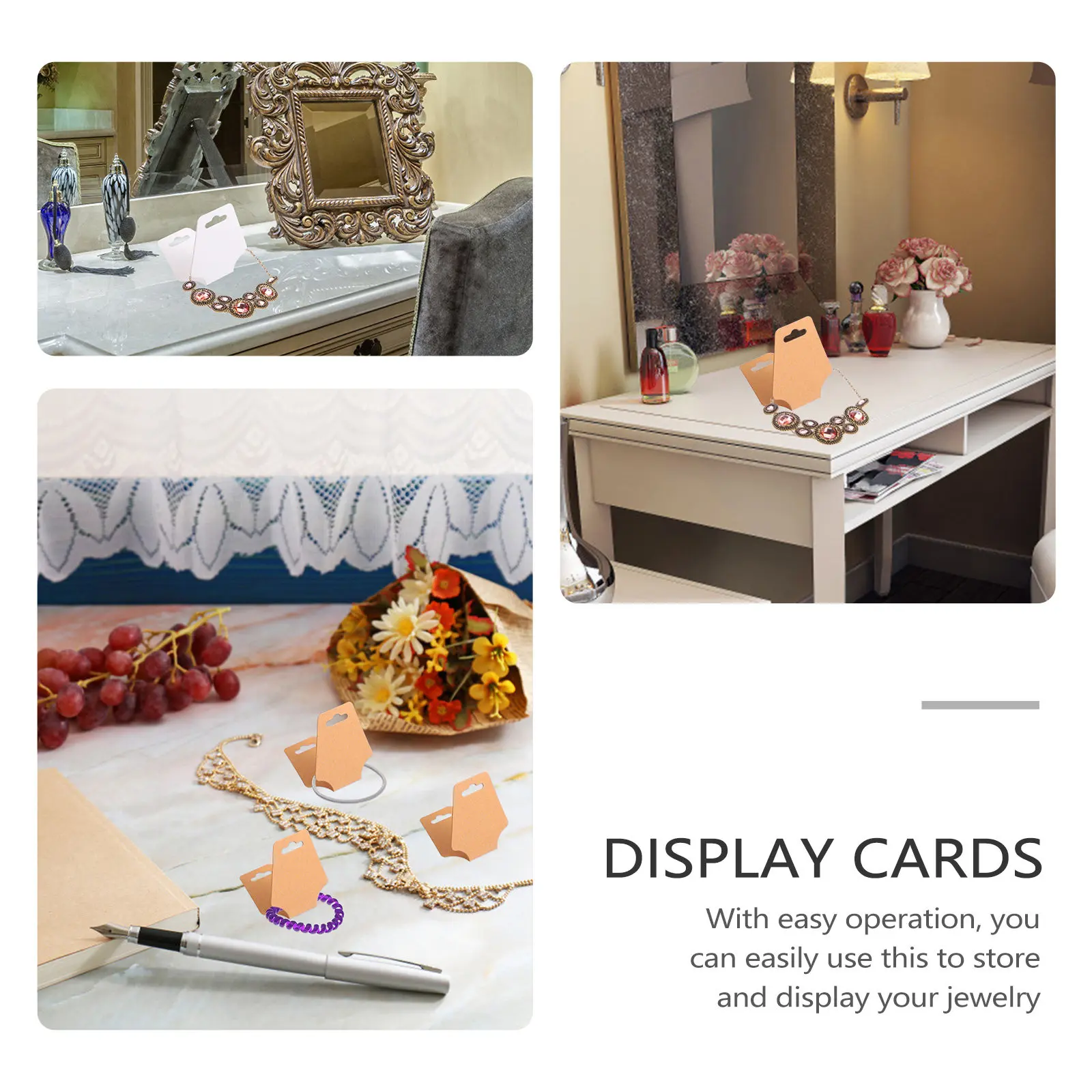 300 шт. высококачественных пустых картонных карточек для демонстрации ювелирных изделий, полусложенные, с предварительно вырезанными отверстиями для упаковки и хранения ожерелий, серег, кулонов
300 шт. высококачественных пустых картонных карточек для демонстрации ювелирных изделий, полусложенные, с предварительно вырезанными отверстиями для упаковки и хранения ожерелий, серег, кулонов