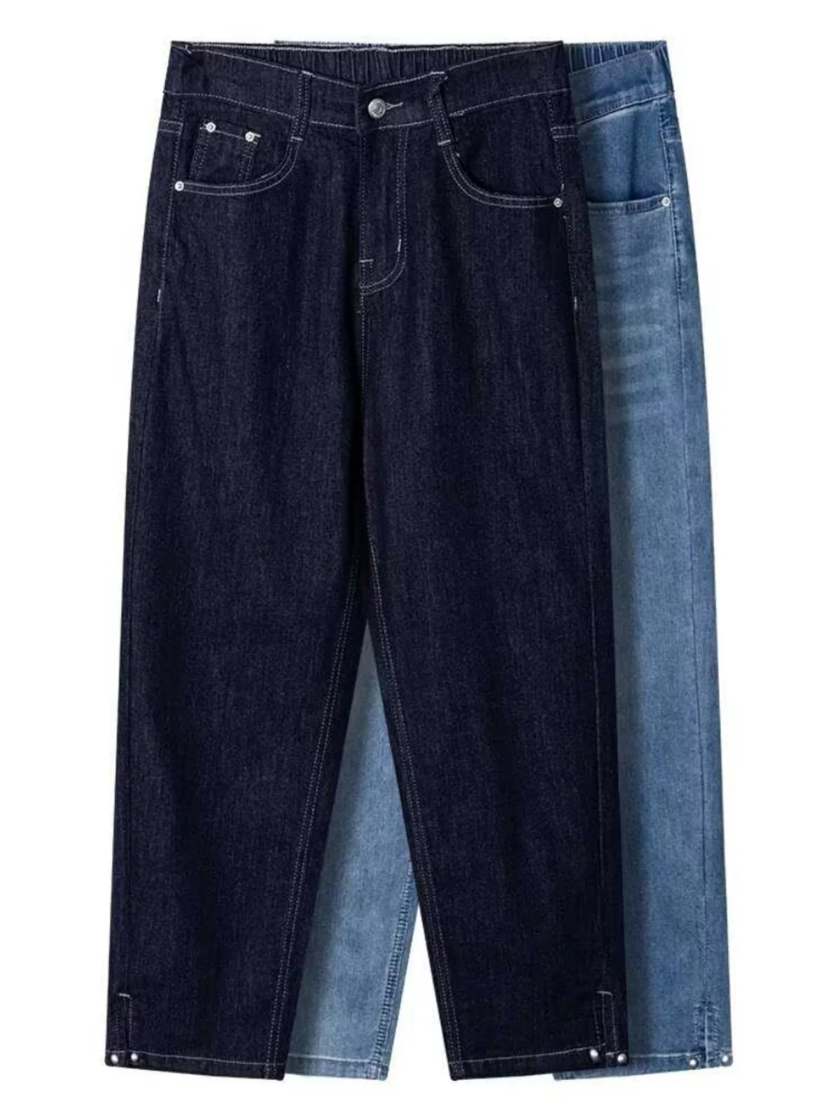 Deep Blue Thin Straight Leg Jeans Summer New plus Size Loose Fit Slimming Harem Pants High Waist Ankle Length Zipper Closure
Deep Blue Thin Straight Leg Jeans Summer New plus Size Loose Fit Slimming Harem Pants High Waist Ankle Length Zipper Closure