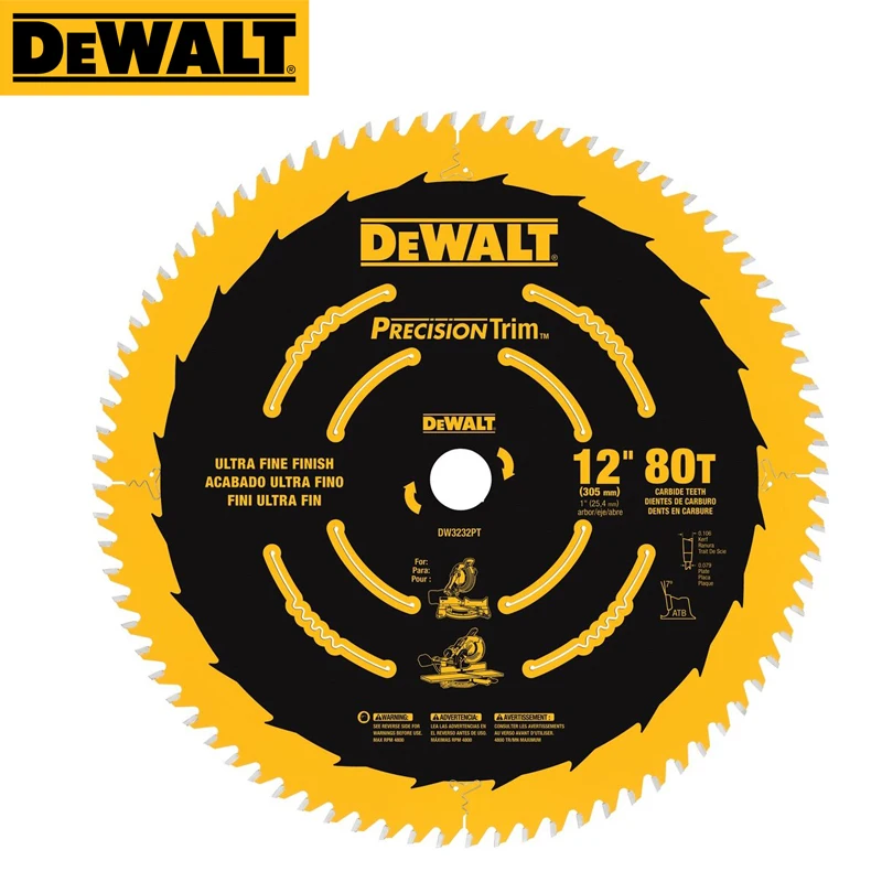 DEWALT DW3232PT 12-дюймовый прецизионный торцовочный пильный диск Многофункциональный точный режущий Электрический инструмент Аксессуары полотно циркулярной пилы
DEWALT DW3232PT 12-дюймовый прецизионный торцовочный пильный диск Многофункциональный точный режущий Электрический инструмент Аксессуары полотно циркулярной пилы