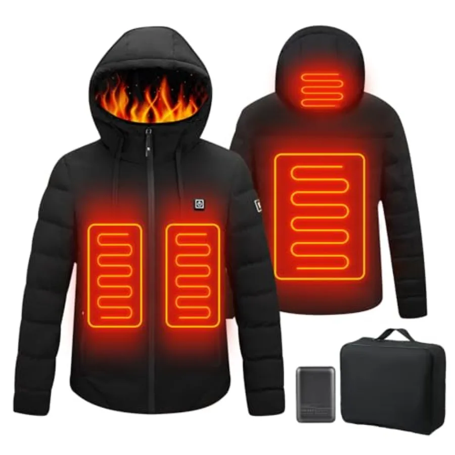 Heated Jacket with Hood Electric Heating Jacket for Men Women Winter Warm Heated Coat for Skiing Motorcycling
Heated Jacket with Hood Electric Heating Jacket for Men Women Winter Warm Heated Coat for Skiing Motorcycling